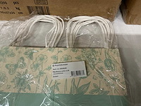 Partij bag botany white kraft 12x12xh12cm green white kraft (1600x) - afbeelding 6 van  8