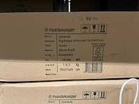 Partij bag botany white kraft 12x12xh12cm green white kraft (1600x) - afbeelding 8 van  8