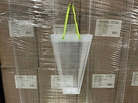 Partij bag clear 24/10x10/8x36cm koord lichtgroen (9600x) - afbeelding 1 van  4