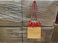 Partij bag festive stars cardboard 13x13xh15cm red glitter (5400x) - afbeelding 1 van  5