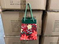 Partij bag floral christmas red 12/12x15/15x18cm (2400x) - afbeelding 3 van  7