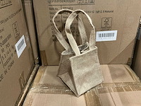Partij bag foxy jute 12,5x12,5xh12,5cm natural (2070x) - afbeelding 4 van  5