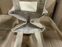 Partij bag foxy jute 12,5x12,5xh12,5cm natural (2070x) - afbeelding 1 van  5
