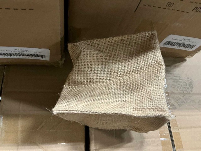 Partij bag foxy jute 12,5x12,5xh12,5cm red (1800x) - afbeelding 3 van  6