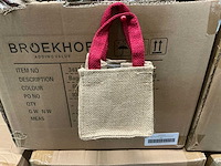 Partij bag foxy jute 12,5x12,5xh12,5cm red (1890x) - afbeelding 1 van  5