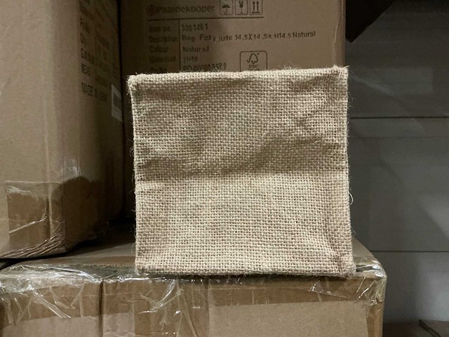 Partij bag foxy jute 14,5x14,5xh14,5cm (2070x) - afbeelding 3 van  5
