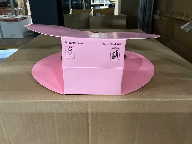 Partij bag heart full love 26x9xh25cm pink (2100x) - afbeelding 1 van  3