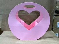 Partij bag heart full love 26x9xh25cm pink (800x) - afbeelding 1 van  8