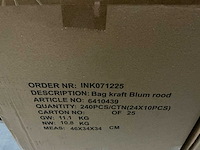 Partij bag kraft blum green/rood 13x13x13cm (3250x) - afbeelding 7 van  7