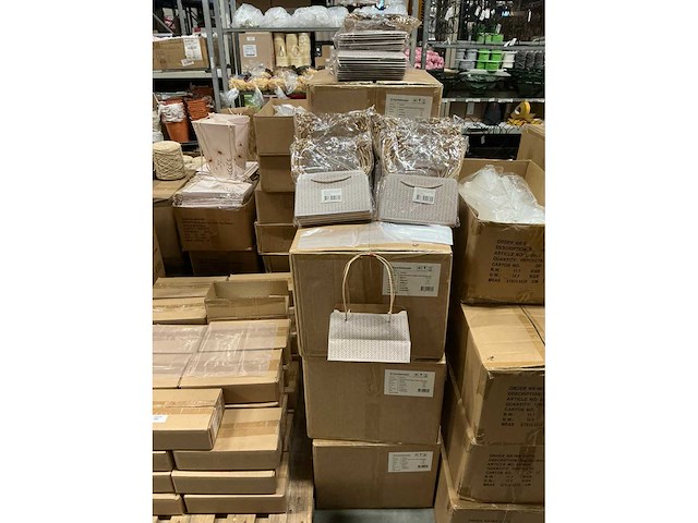 Partij bag kraft pockito fogliare white 22x11x13cm (1750x) - afbeelding 2 van  5