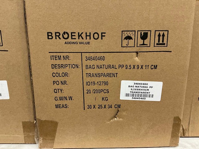 Partij bag natural pp 9,5x9x11cm transparant (3000x) - afbeelding 5 van  5