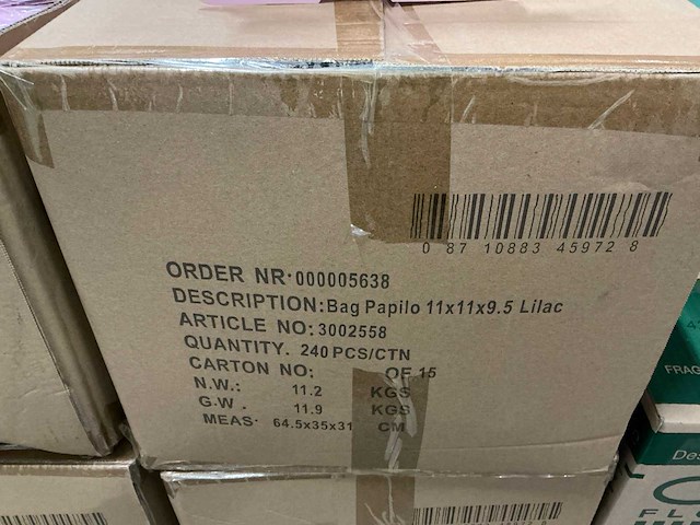 Partij bag papilo 11x11x9,5cm lilac (1440x) - afbeelding 6 van  6