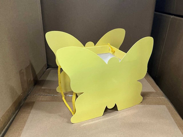 Partij bag papilo 11x11x9,5cm yellow (1850x) - afbeelding 1 van  5
