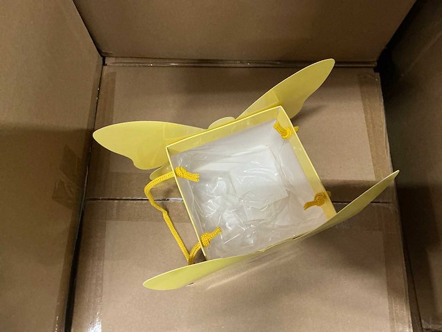 Partij bag papilo 11x11x9,5cm yellow (1850x) - afbeelding 2 van  5