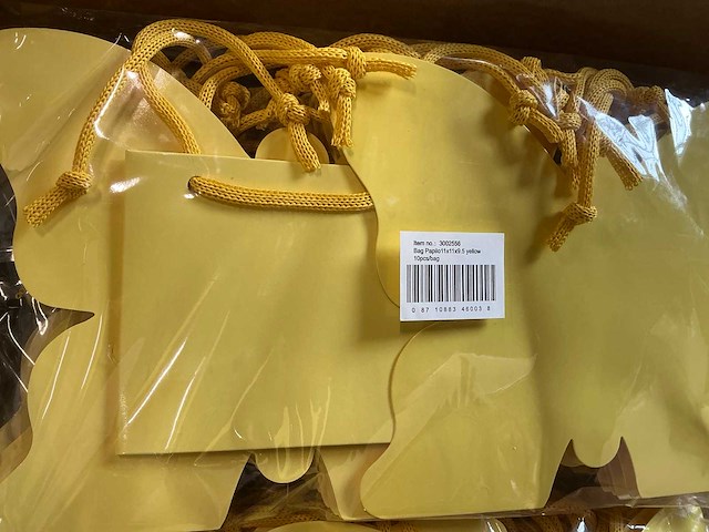 Partij bag papilo 11x11x9,5cm yellow (1850x) - afbeelding 5 van  5