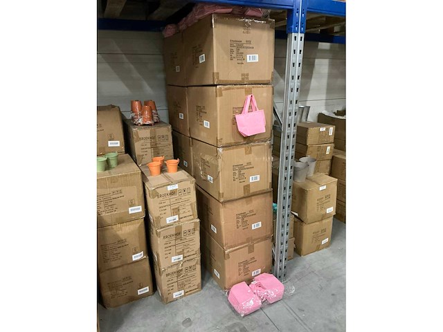 Partij bag pastel felt 12,5x11,5xh14,5cm pink (2100x) - afbeelding 3 van  6