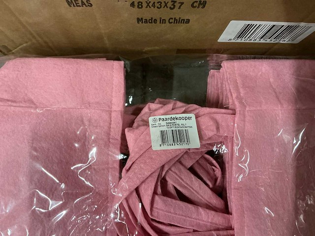 Partij bag pastel felt 12,5x11,5xh14,5cm pink (2100x) - afbeelding 6 van  6