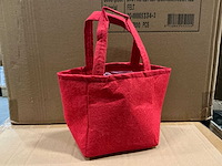 Partij bag pastel felt 12,5x11,5xh14,5cm red (600x) - afbeelding 1 van  4
