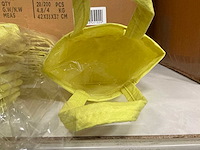 Partij bag pastel felt 9,5x9,5xh11cm yellow (1100x) - afbeelding 2 van  4