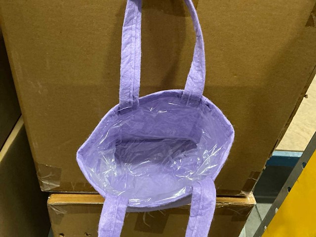 Partij bag pastel felt 9,5x9xh11cm lilac (760x) - afbeelding 1 van  3