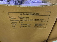 Partij bag pastel felt 9,5x9xh11cm lilac (760x) - afbeelding 3 van  3
