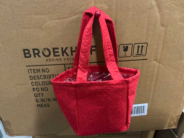 Partij bag pastel felt red (600x) - afbeelding 1 van  5