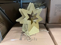 Partij bag single star cardboard 12x15xh15cm gold (1900x) - afbeelding 3 van  5