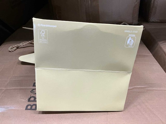 Partij bag single star cardboard 12x15xh15cm gold (1900x) - afbeelding 4 van  5