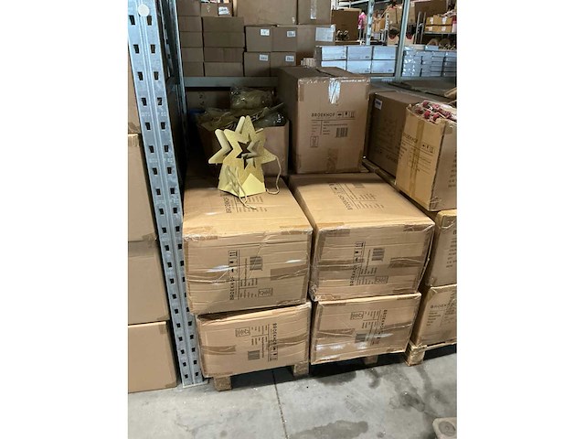 Partij bag single star cardboard 12x15xh15cm gold (1900x) - afbeelding 1 van  2