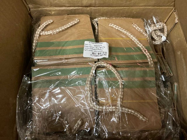 Partij bag sporty carton 9,5x8,5xh9,5cm light green (1600x) - afbeelding 4 van  6