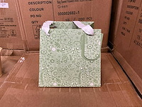 Partij bag sweet flowers kraft 19,5x11xh18cm green (1000x) - afbeelding 3 van  8