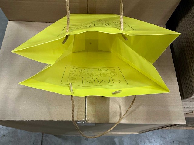 Partij bag words pp 24/12x11xh26cm yellow (500x) - afbeelding 4 van  5