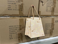 Partij bags birdie creme 12/12x15/15x18cm (750x) - afbeelding 1 van  5