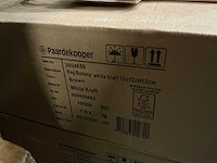 Partij bags botany white kraft 12x12xh12cm brown (1600x) - afbeelding 4 van  4