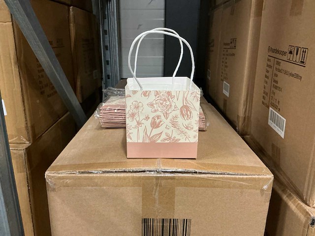 Partij bags botany white kraft 12x12xh12cm brown (1600x) - afbeelding 1 van  5