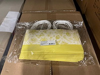 Partij bags botany white kraft 12x12xh12cm yellow (2400x) - afbeelding 4 van  6