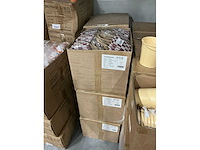 Partij bags checks red 13x13x13cm brown craft paper (1440x) - afbeelding 5 van  5