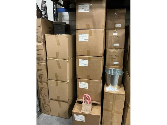 Partij bags foxy jute pink 12,5x12,5xh12,5cm (1440x) - afbeelding 5 van  7