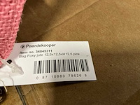 Partij bags foxy jute pink 12,5x12x5xh12,5cm (1170x) - afbeelding 4 van  6
