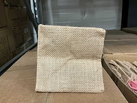 Partij bags foxy jute pink 12,5x12x5xh12,5cm (1890x) - afbeelding 3 van  6