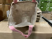 Partij bags foxy jute pink 14,5x14,5,14,5cm (450x) - afbeelding 3 van  6