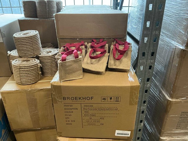 Partij bags foxy jute red (1260x) - afbeelding 1 van  7