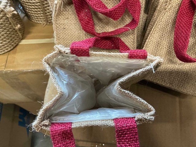 Partij bags foxy jute red (1260x) - afbeelding 3 van  7