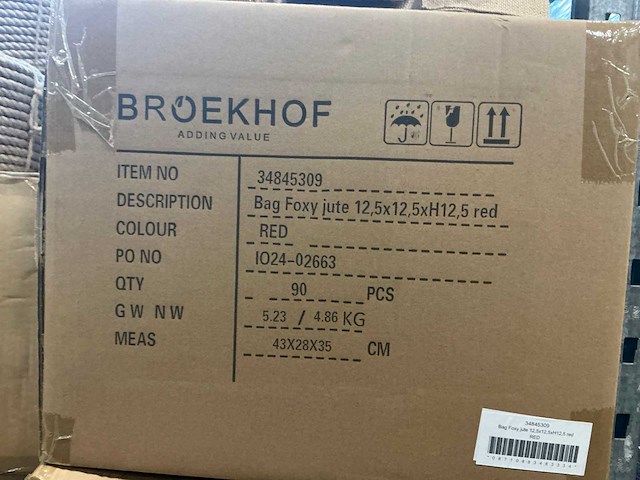 Partij bags foxy jute red (1260x) - afbeelding 6 van  7