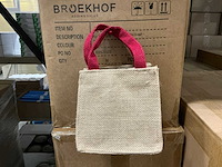 Partij bags foxy jute red 14,5x14,5,14,5cm (310x) - afbeelding 1 van  7