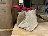 Partij bags foxy jute red 14,5x14,5,14,5cm (310x) - afbeelding 3 van  7