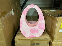 Partij bags happy easter 12x12x34cm pink (1200x) - afbeelding 1 van  4