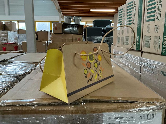 Partij bags kraft el paraiso yellow 22x11x13cm (2160x) - afbeelding 3 van  8