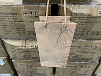 Partij bags leaf calathea carton 16x12x22cm silver (500x) - afbeelding 2 van  7