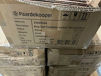 Partij bags leaf calathea carton 16x12x22cm silver (500x) - afbeelding 5 van  7